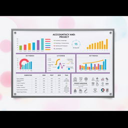 A visually engaging presentation board showcasing an accountancy project
