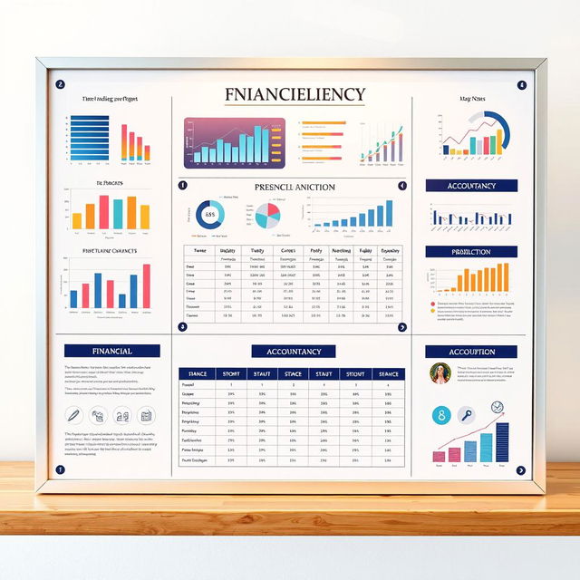 A visually engaging presentation board showcasing an accountancy project