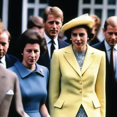 Her anglophilia was evident in her wardrobe, as she often wore tailored suits and classic British brands.