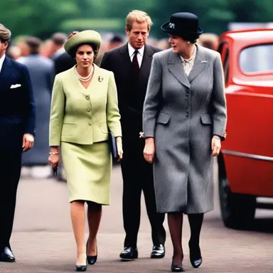 Her anglophilia was evident in her wardrobe, as she often wore tailored suits and classic British brands.