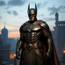 A unique character design combining elements of Batman and Cyrus the Great