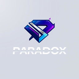 A modern and sleek logo design for a fictional team called 'Paradox'