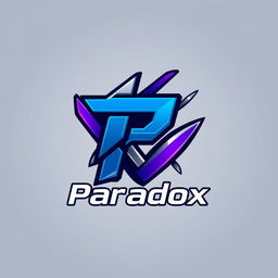 A modern and sleek logo design for a fictional team called 'Paradox'