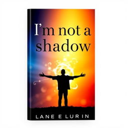 A captivating book cover design featuring the title "I'm not a shadow" prominently displayed in bold, modern typography