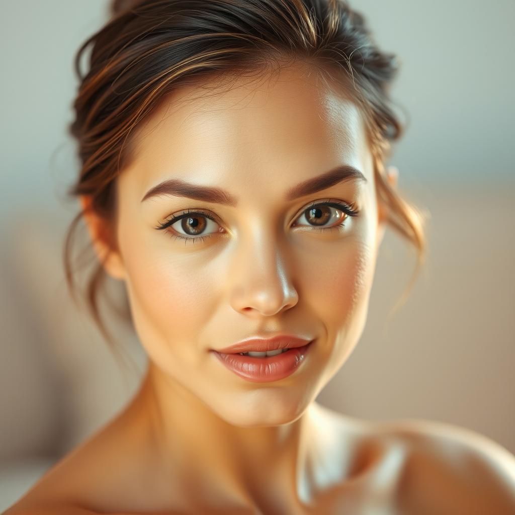 A portrait featuring a beautiful person centrally positioned in the image