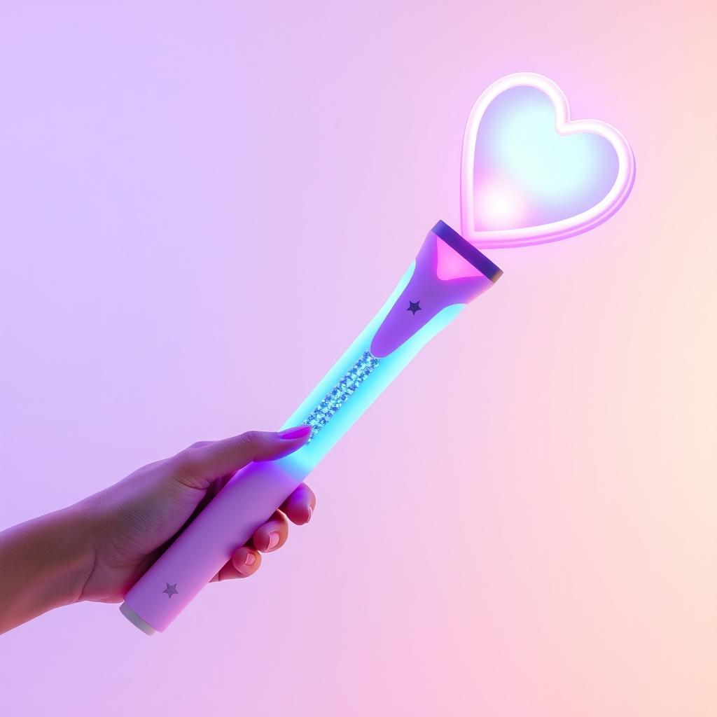 A unique and stylish light stick designed for a K-pop idol named Jemmie