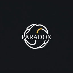 A different logo design for the brand 'PARADOX', focusing on a circular emblem that combines elements of fitness and modernity