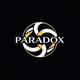 A different logo design for the brand 'PARADOX', focusing on a circular emblem that combines elements of fitness and modernity