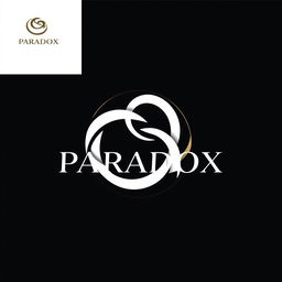 A different logo design for the brand 'PARADOX', focusing on a circular emblem that combines elements of fitness and modernity