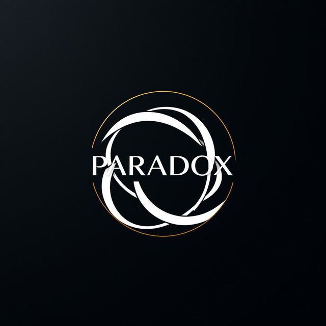 A different logo design for the brand 'PARADOX', focusing on a circular emblem that combines elements of fitness and modernity