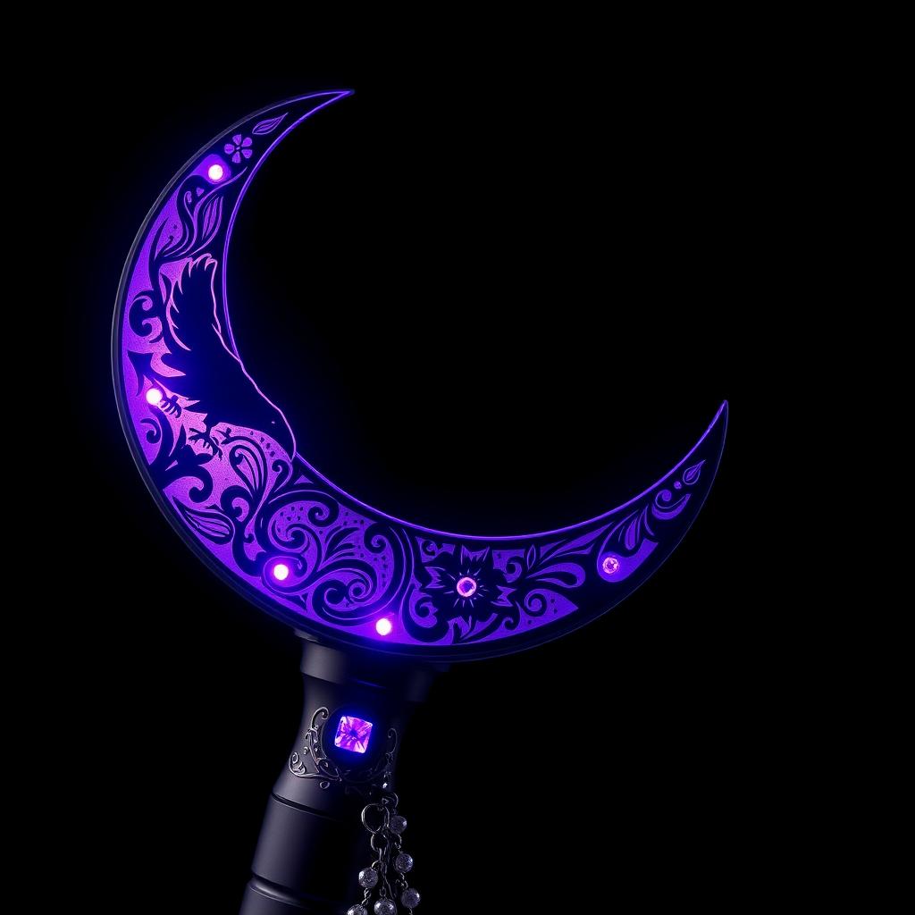 A beautifully designed light stick for a K-Pop idol named Jemmie, featuring a dark theme