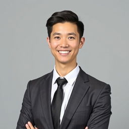 A professional profile picture featuring a confident individual in business attire