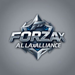 An intricately designed logo featuring the text 'ForzaxAlliance' in a modern, bold font