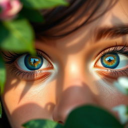 A close-up portrait of a person's face highlighting their striking eyes