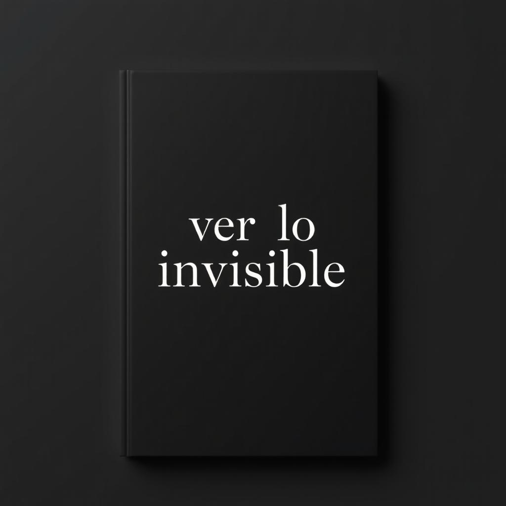 A minimalist book cover design titled "Ver lo invisible"