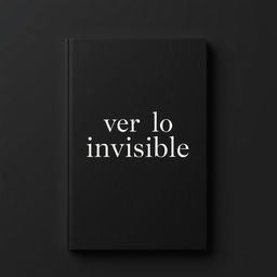 A minimalist book cover design titled "Ver lo invisible"