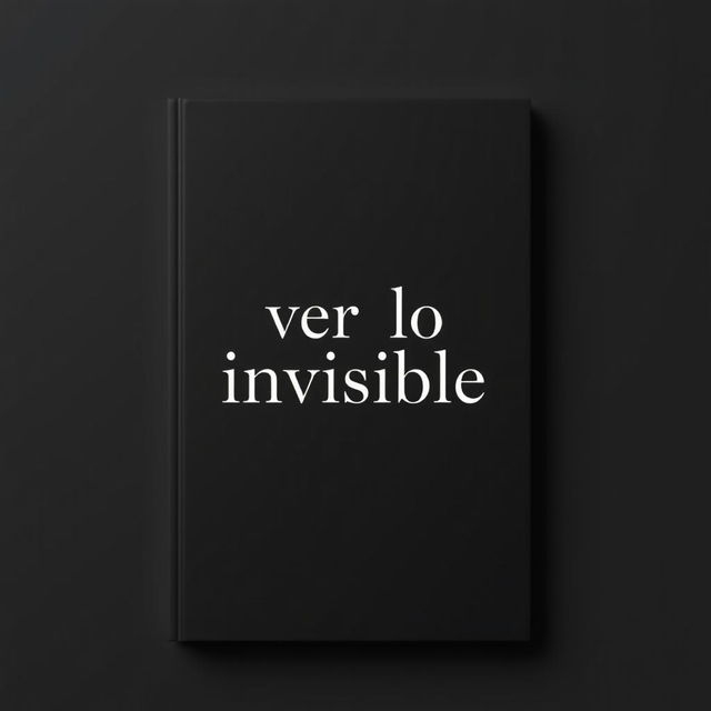 A minimalist book cover design titled "Ver lo invisible"