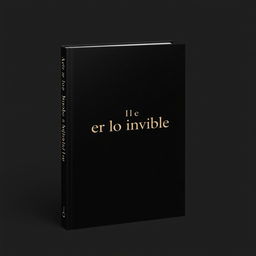 A minimalist book cover design titled "Ver lo invisible"