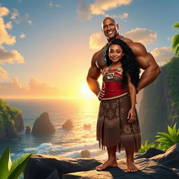 A realistic live-action interpretation of Moana, featuring Dwayne Johnson as Maui and Zendaya as Moana