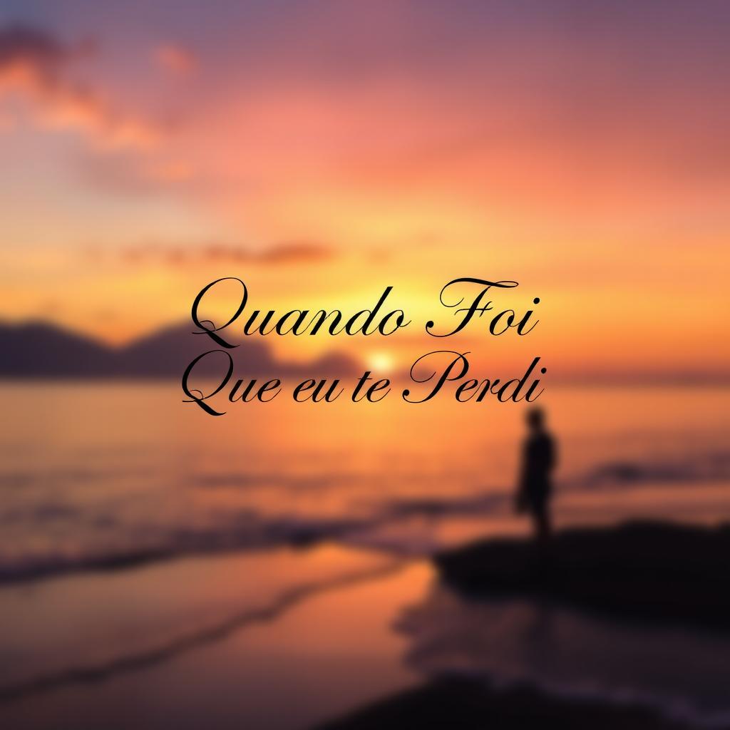 A book cover design with the title "Quando Foi Que Eu Te Perdi" prominently displayed in elegant, flowing typography at the center