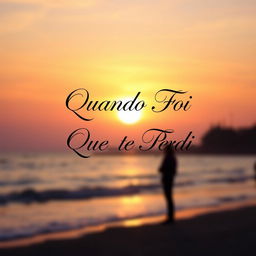 A book cover design with the title "Quando Foi Que Eu Te Perdi" prominently displayed in elegant, flowing typography at the center