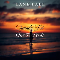 A book cover design with the title "Quando Foi Que Eu Te Perdi" prominently displayed in elegant, flowing typography at the center
