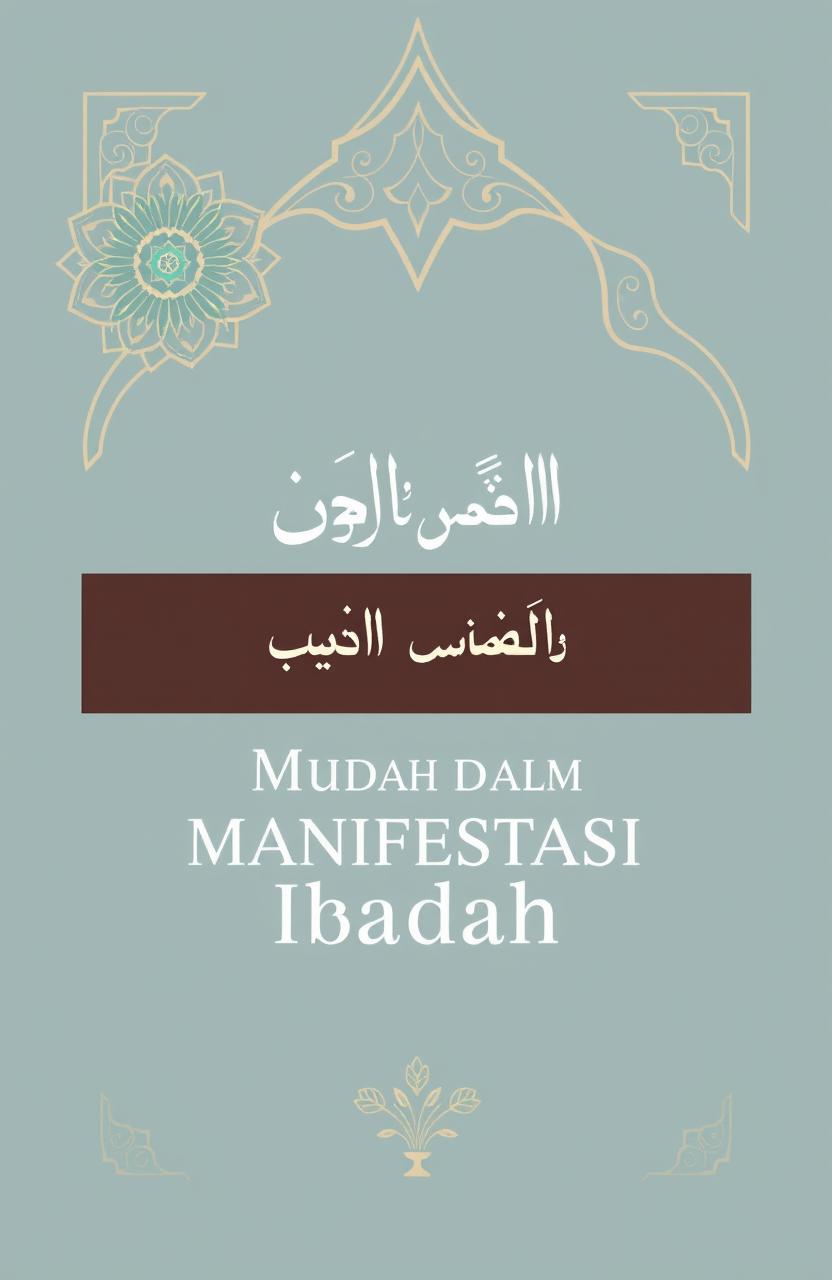 A book cover design titled "Mudah Dalam Manifestasi Ibadah"