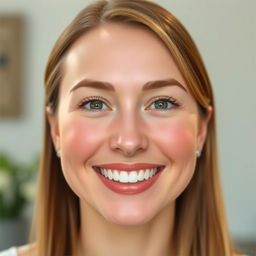 A digitally enhanced portrait of a person with a brighter complexion, improved facial symmetry, and a more defined jawline