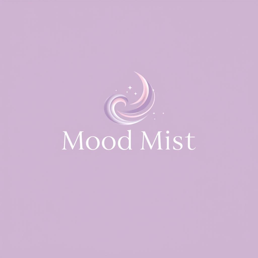 A sleek and elegant logo design for a high-end perfume brand called Mood Mist