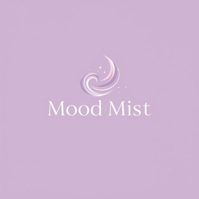 A sleek and elegant logo design for a high-end perfume brand called Mood Mist