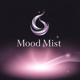 A sleek and elegant logo design for a high-end perfume brand called Mood Mist