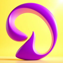 A large and vibrant number three (3) in a smooth, stylish purple color, set against a bright and cheerful background