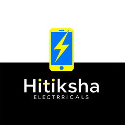 A modern and sleek logo design for 'Hitiksha Electricals and Mobile Repairing'