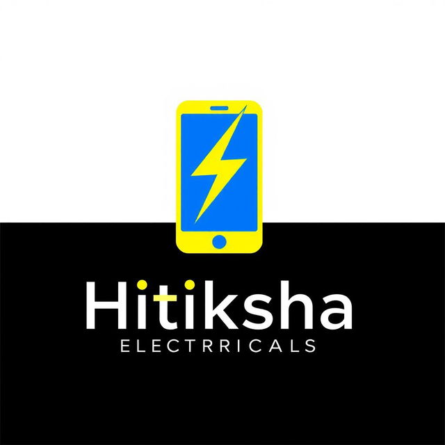 A modern and sleek logo design for 'Hitiksha Electricals and Mobile Repairing'