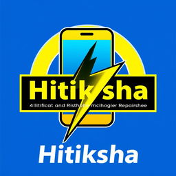A modern and sleek logo design for 'Hitiksha Electricals and Mobile Repairing'