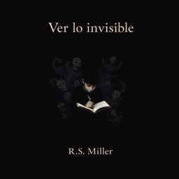 A minimalist book cover design featuring a dark and moody atmosphere