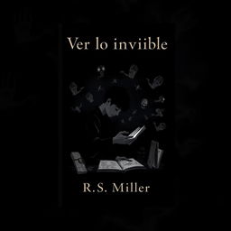 A minimalist book cover design featuring a dark and moody atmosphere