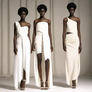 The fashion designer incorporated elements of Argive culture into her latest collection, using draping techniques inspired by ancient Greek garments.