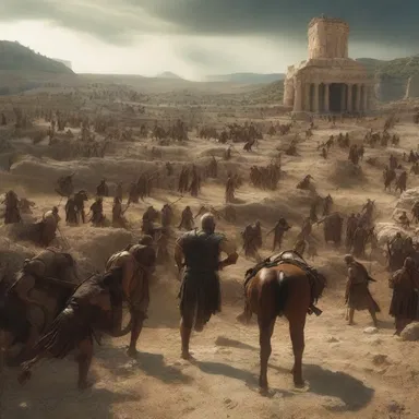 The film director chose to shoot the epic battle scene in a picturesque Argive landscape to evoke a sense of ancient Greece.