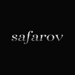 The word 'safarov_editss' prominently displayed in the elegant Ghotmane font, centered on a solid black background