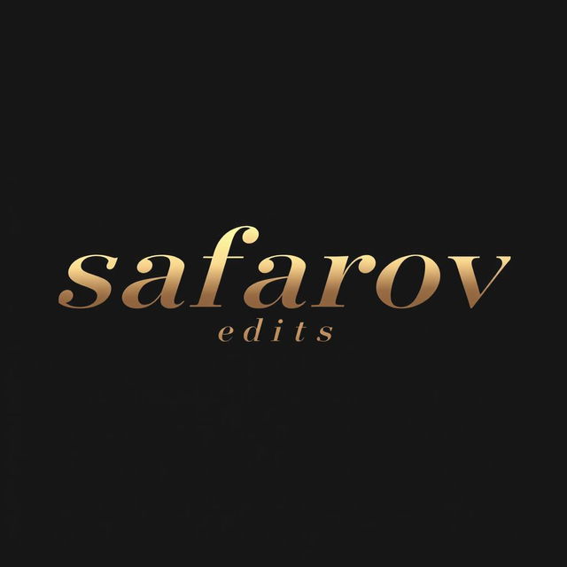 The word 'safarov_editss' prominently displayed in the elegant Ghotmane font, centered on a solid black background