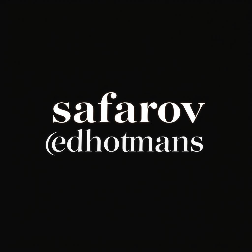 The word 'safarov_editss' prominently displayed in the elegant Ghotmane font, centered on a solid black background