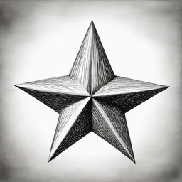 This is an entirely different, high-quality pencil drawing of a star