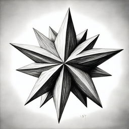 This is an entirely different, high-quality pencil drawing of a star