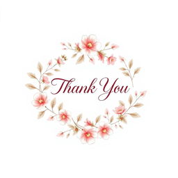 A beautifully designed thank you card, featuring elegant floral patterns and soft pastel colors