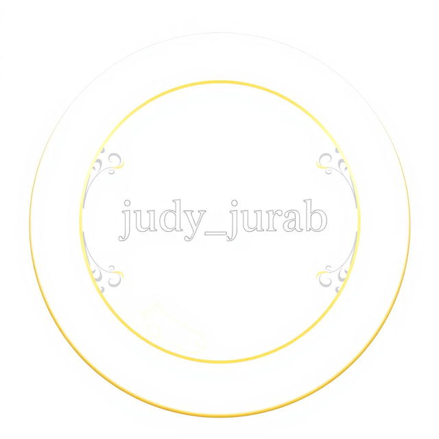 A round logo design for an online sock store named 'judy_jurab' in white and gold colors