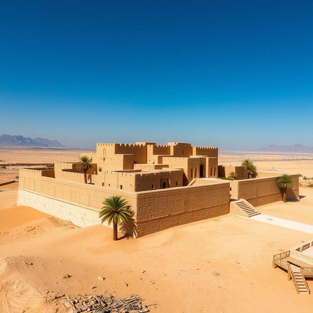 An aerial view of the ancient Arg-e Bam, a UNESCO World Heritage Site located in Iran