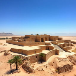 An aerial view of the ancient Arg-e Bam, a UNESCO World Heritage Site located in Iran