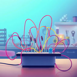 A vibrant and engaging illustration of a low voltage electrical circuit