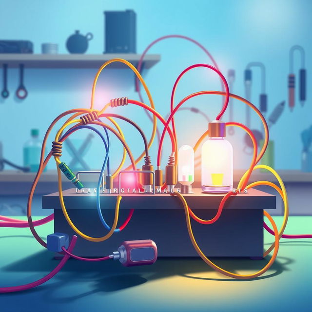 A vibrant and engaging illustration of a low voltage electrical circuit